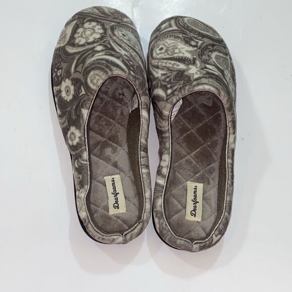 Dearfoams Paisley Pattern Slippers Women’s Size US 11-12 - Picture 2 of 7